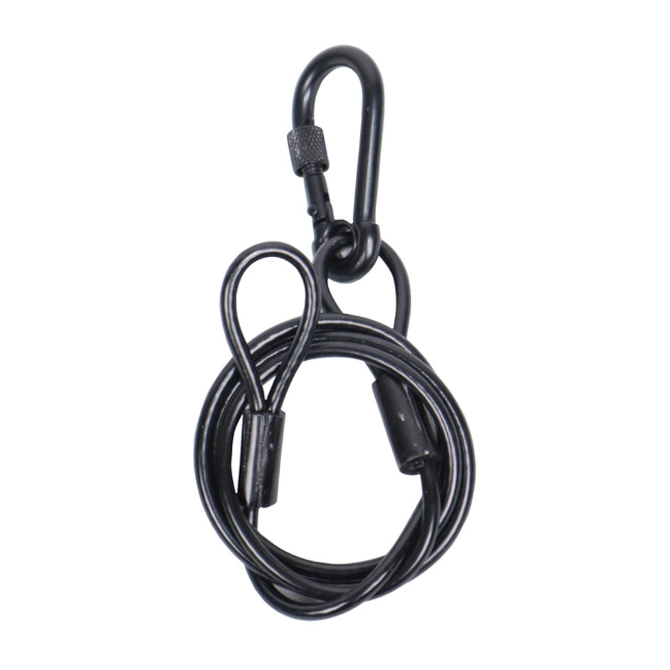 ProX Safety Cable Heavy Duty Galvanized Wire With Carabiner | 30 in | Black
