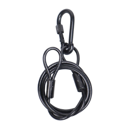 ProX Safety Cable Heavy Duty Galvanized Wire With Carabiner | 30 in | Black