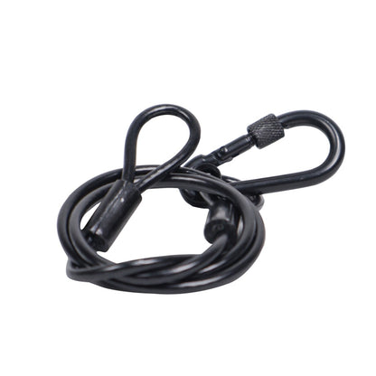 ProX Safety Cable Heavy Duty Galvanized Wire With Carabiner | 30 in | Black