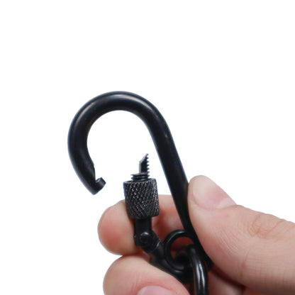 ProX Safety Cable Heavy Duty Galvanized Wire With Carabiner | 30 in | Black