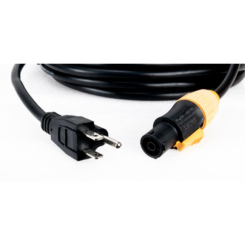 ADJ SIP1MPC50 50FT Power Twist Lock to 3-prong Edison Plug Cable