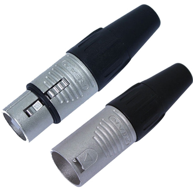 REAN RC3M-D RC3M 3-Pole XLR Male Cable Connector | Standard | Nickel/Silver
