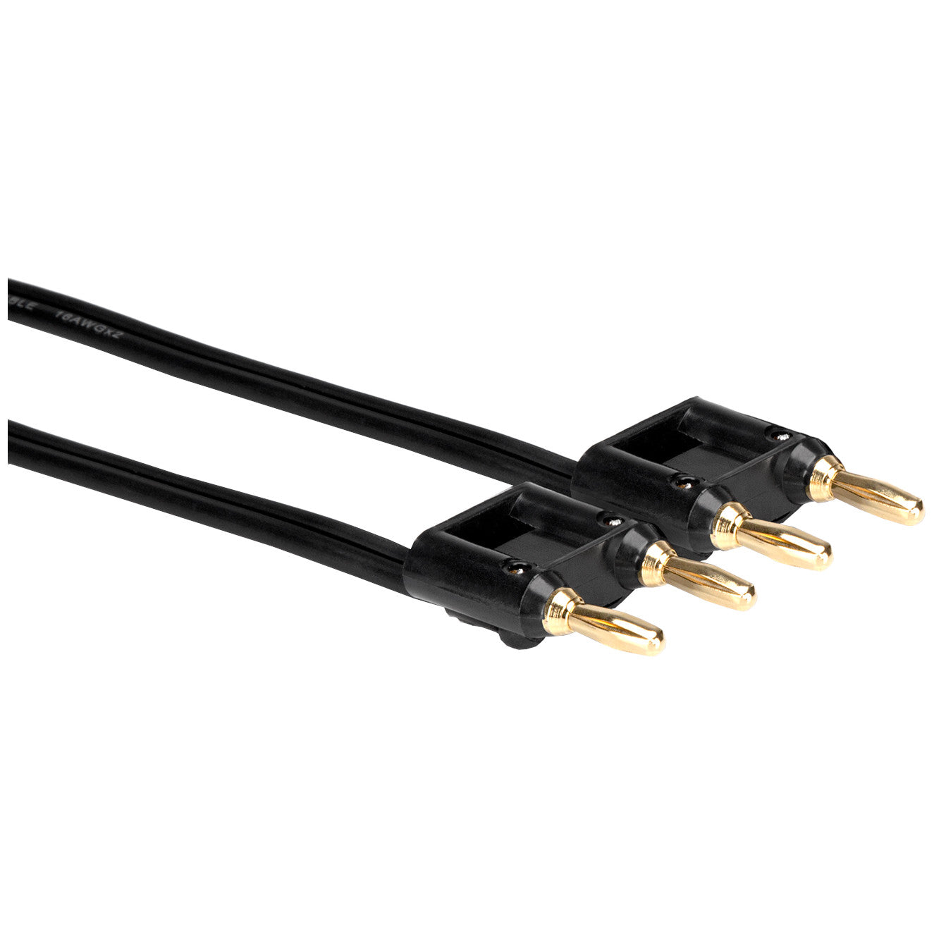 Hosa Dual Banana to Same Black Zip-Style Jacket Speaker Cable