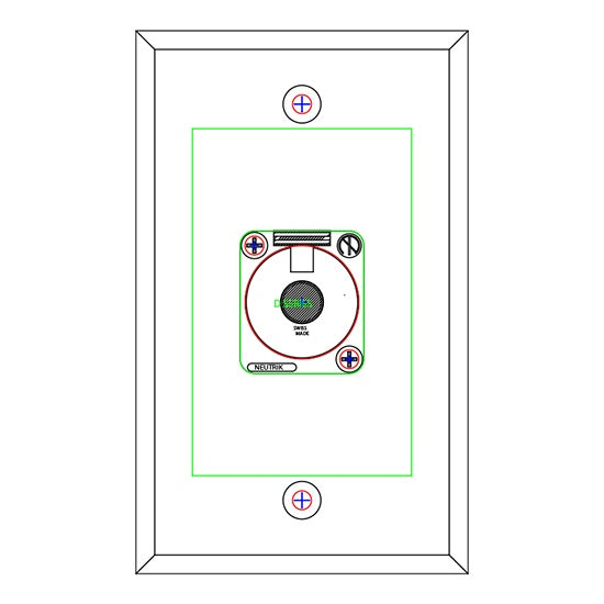 ProCo Sound Single Gang Stainless Steel Wall Plate | 1x Neutrik NJ3FP6C-P