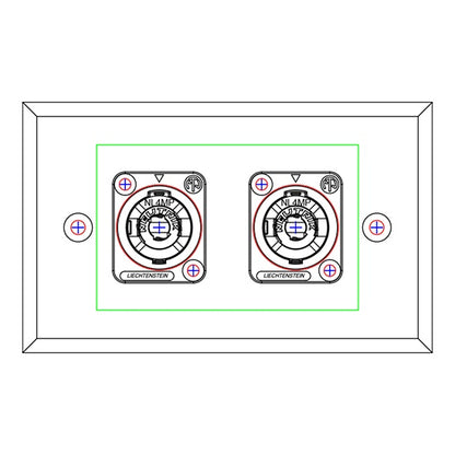 ProCo Sound SP Series Single Gang Stainless Steel Wall Plate | 2× Neutrik NL4MP