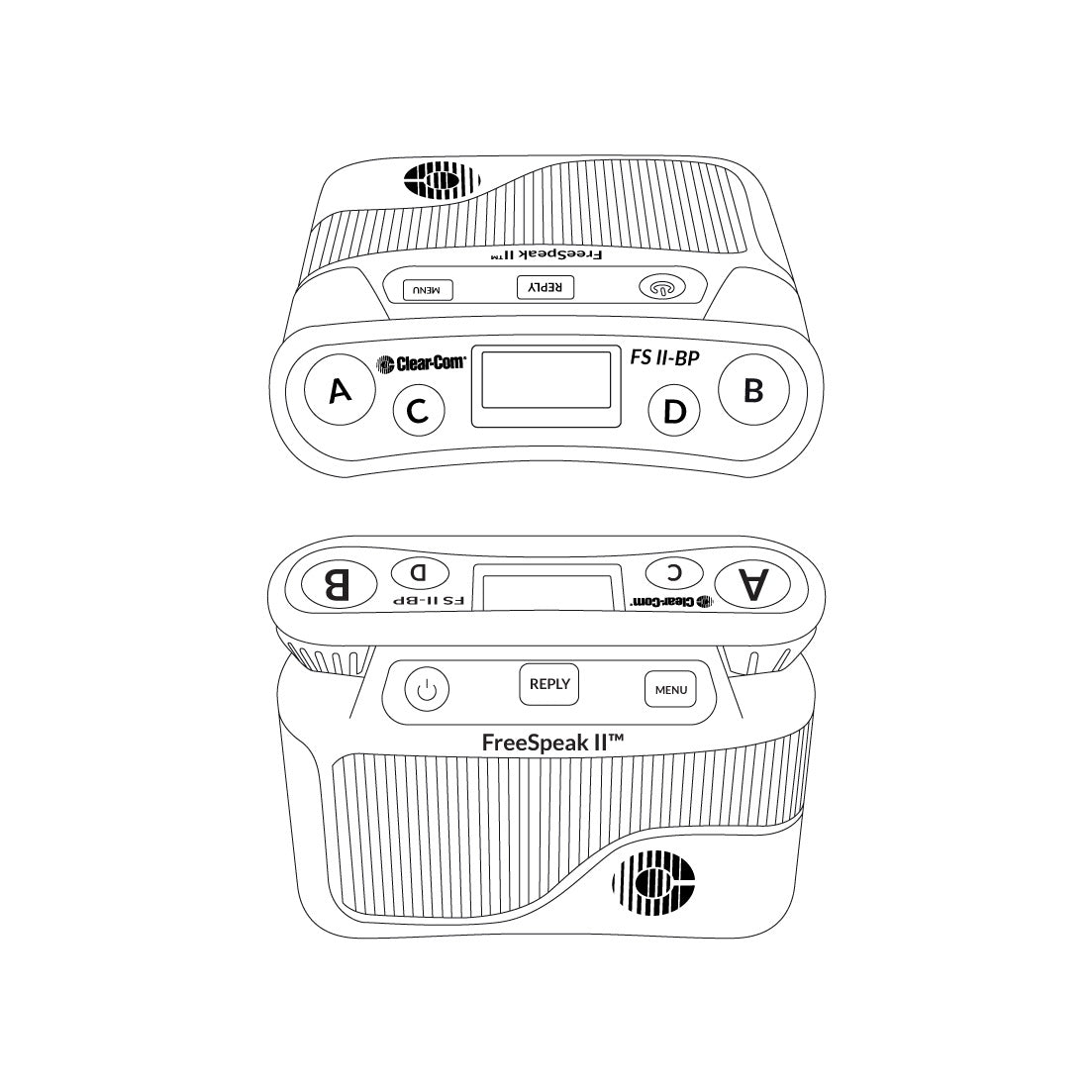 Clear-Com FSII-BP19 FreeSpeak II 1.9GHz Wireless Beltpack | Connector: X4