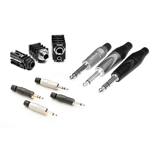 ProCo Sound TM2PJ Amphenol phone plug connector family with 1/4" plugs, mini plugs and panel jacks