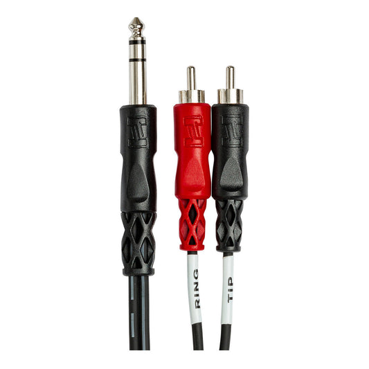 Hosa 1/4 TRS to Dual RCA Insert Cable ends