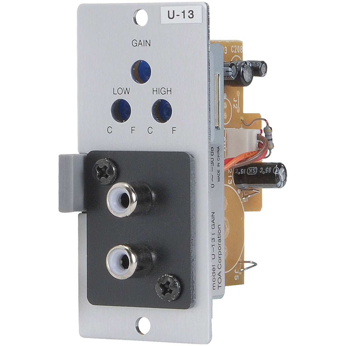 TOA 900 Series Unbalanced Line Input Module | Mute-Receive with Filters | Dual RCA Jacks