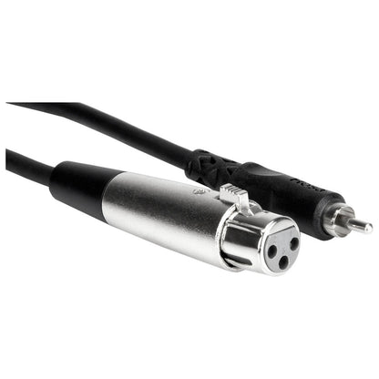Hosa XLR3F to RCA Unbalanced Interconnect Cable ends