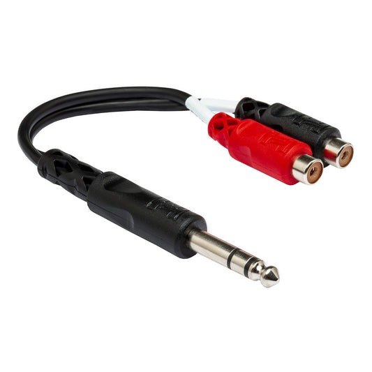 Hosa YPR-102 1/4 TRS to Dual RCAF Stereo Breakout Cable