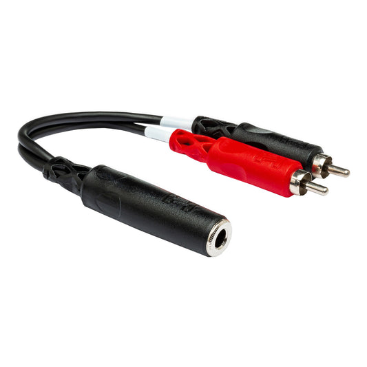 Hosa YPR-257 1/4 TRSF to Dual RCA Stereo Breakout Cable