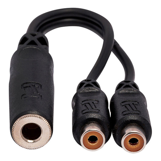Hosa YRA-115 1/4 TSF to Dual RCAF Y Cable