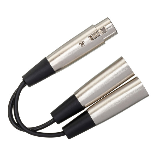Hosa YXM-101.5 XLR3F to Dual XLR3M Y Cable