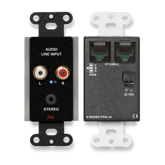 RDL DB-TPSL1A Active Single-Pair Sender - Twisted Pair Format-A - Mini-Jack & Stereo RCA In