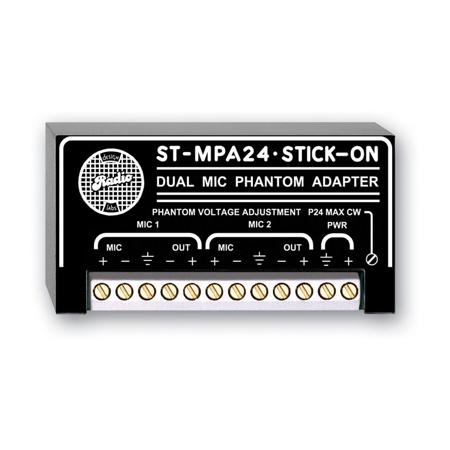 RDL ST-MPA24 Dual Microphone Phantom Adapter - 24 V Adjustable