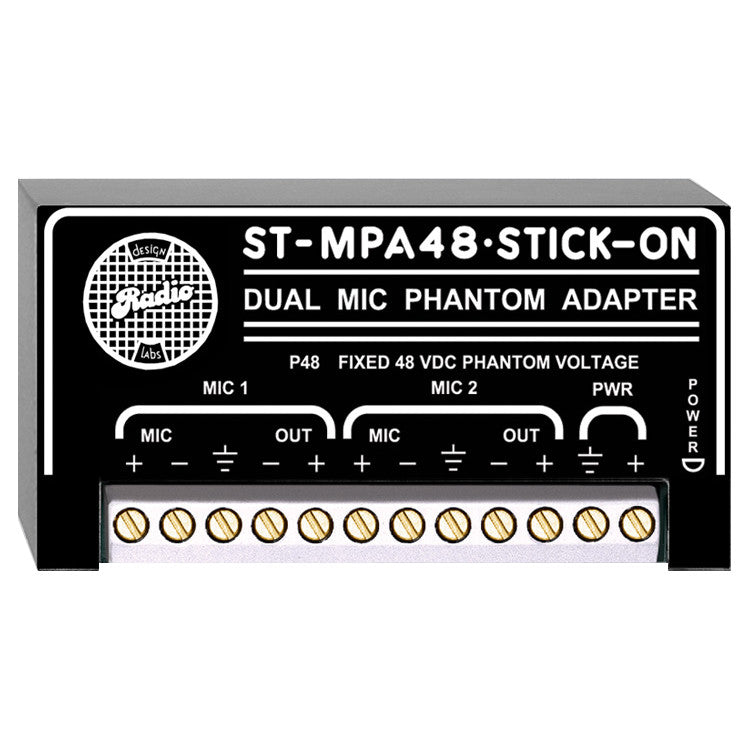 RDL ST-MPA48 Dual Microphone Phantom Adapter - 48 V