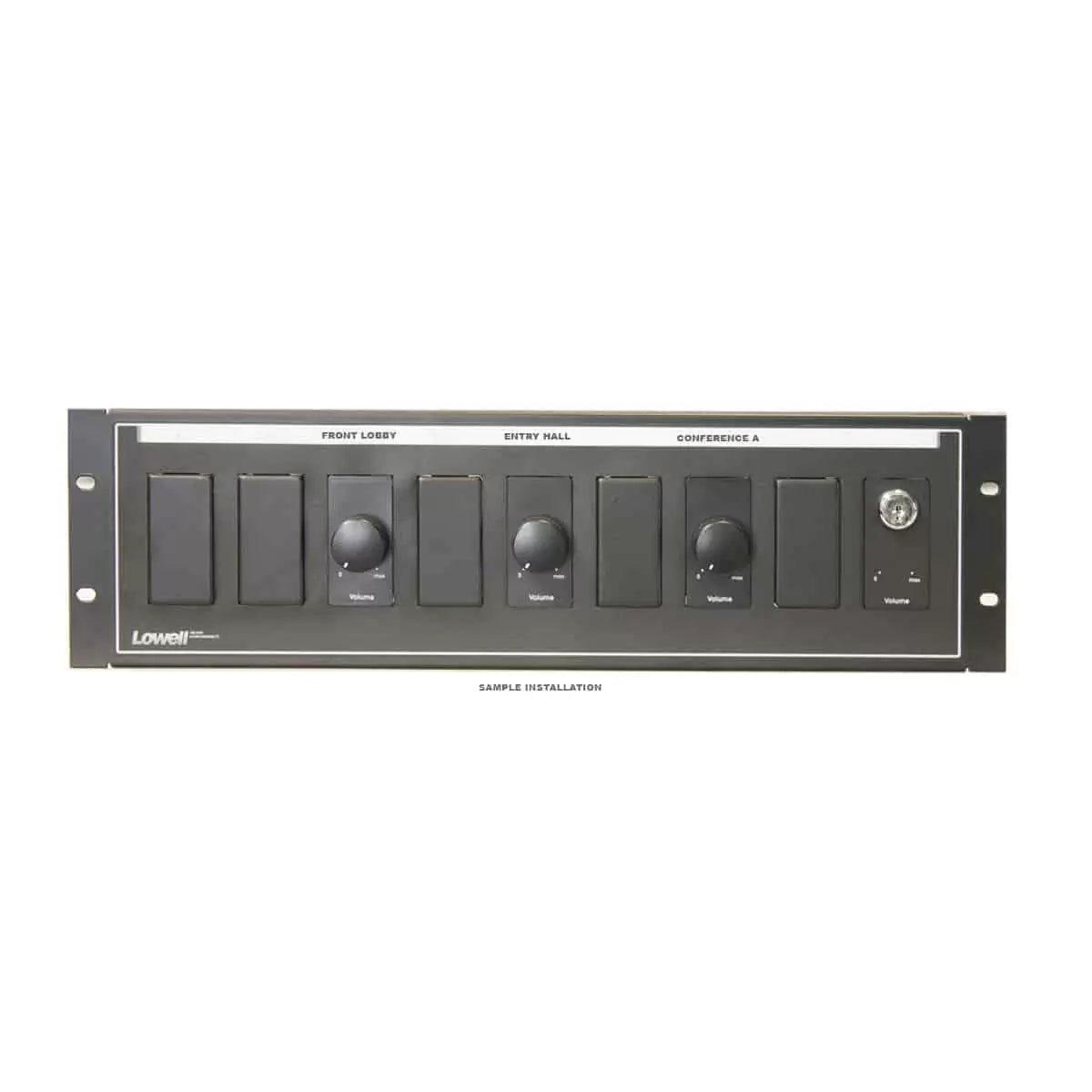 Lowell D9P-ID-3 9-Device Decorator Rack Panel Vertical Mount 3U