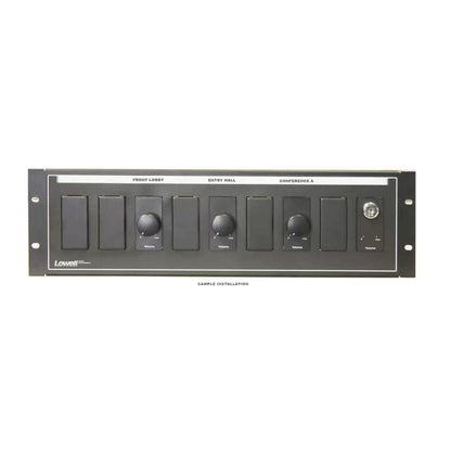 Lowell D9P-ID-3 9-Device Decorator Rack Panel Vertical Mount 3U