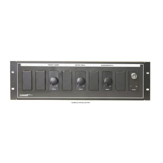 Lowell D9P-ID-3 9-Device Decorator Rack Panel Vertical Mount 3U