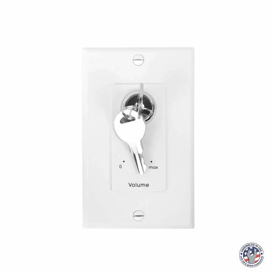 Lowell KL100 100W Mono Volume Control with Key Switch | White | No Bypass