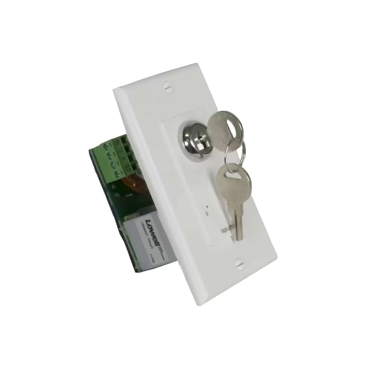 Lowell KL100 100W Mono Volume Control with Key Switch | White | No Bypass