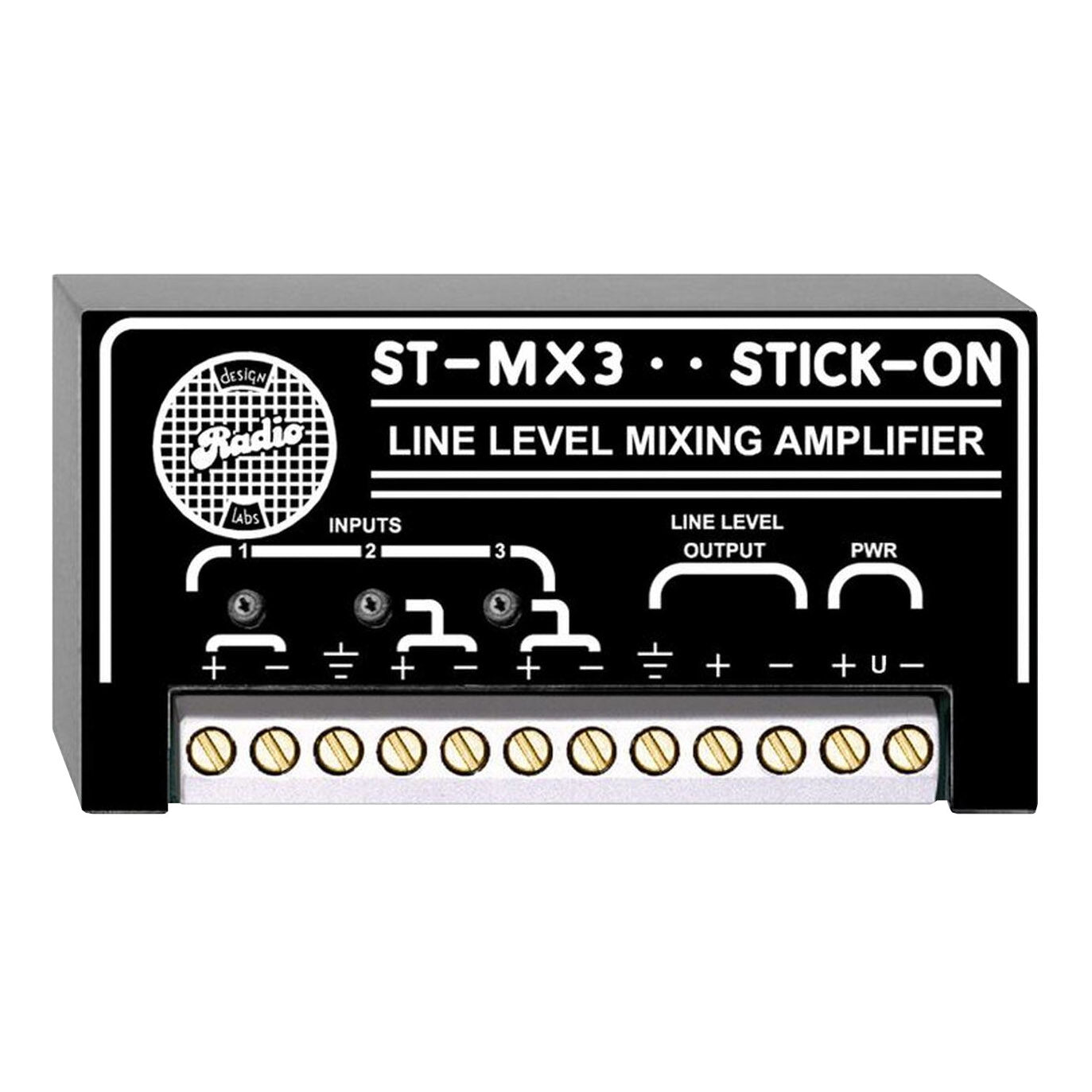 RDL ST-MX3 3 Channel Audio Mixer - Line input and output