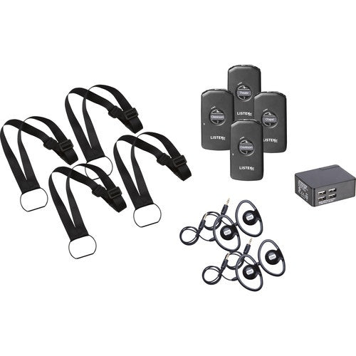Listen Technologies LP-39-072-01 Intelligent DSP RF Receiver 4-Pack | 72 MHz
