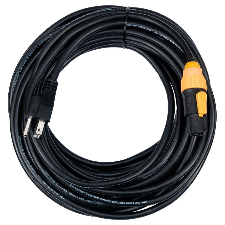 ADJ SIP1MPC IP65 Power Twist Lock to Edison Plug Cable 50
