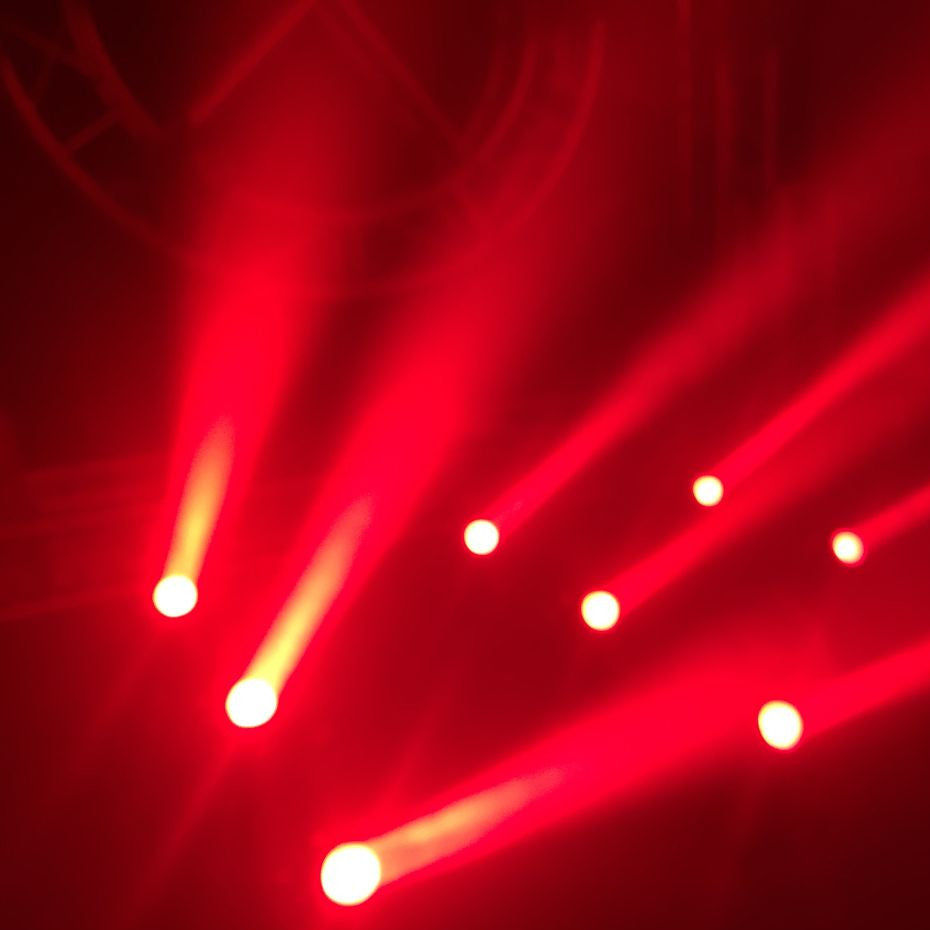 Eliminator Lighting Stealth Beam Compact Moving Head lifestyle red