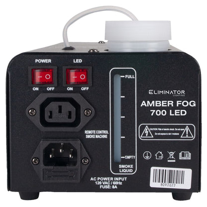 Eliminator Lighting Amber FOG 700 LED Fog Machine back