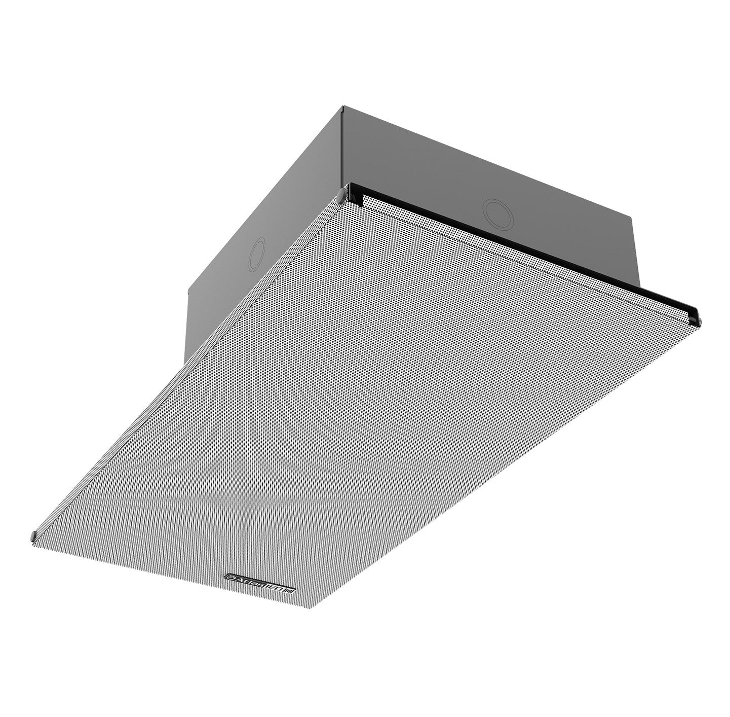 AtlasIED IP-12SYSM Drop Tile Ceiling PoE+ IP Speaker Endpoint installed in ceiling