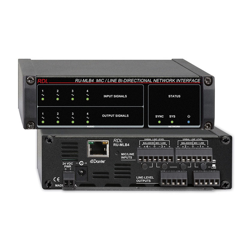 RDL RU-MLB4 Mic/Line Bi-Directional Network Interface