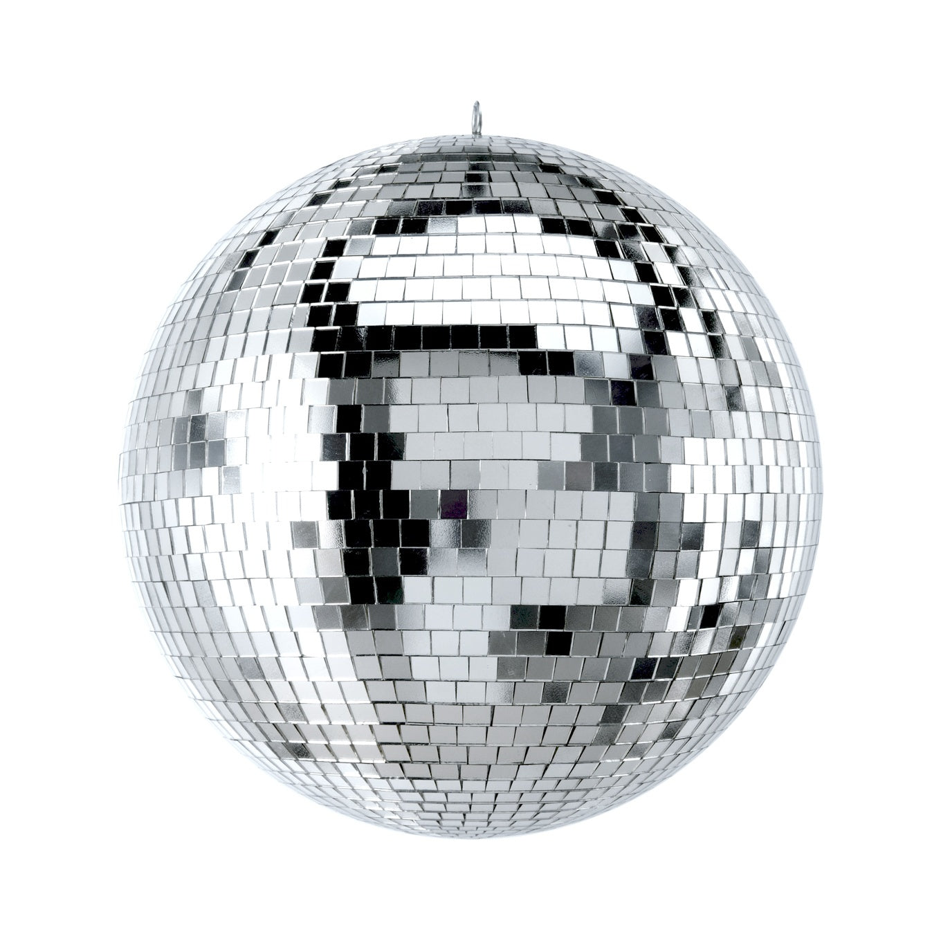 ProX Mirror Disco Ball with Hanging Ring Glass Tile Sphere | 12 in