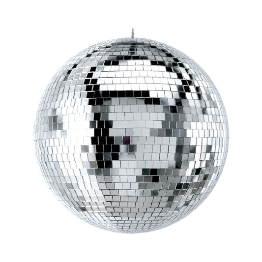 ProX Mirror Disco Ball with Hanging Ring Glass Tile Sphere | 12 in