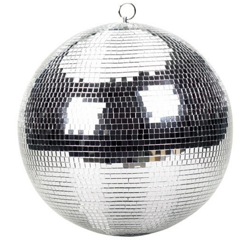ProX Mirror Disco Ball with Hanging Ring Glass Tile Sphere | 16 in