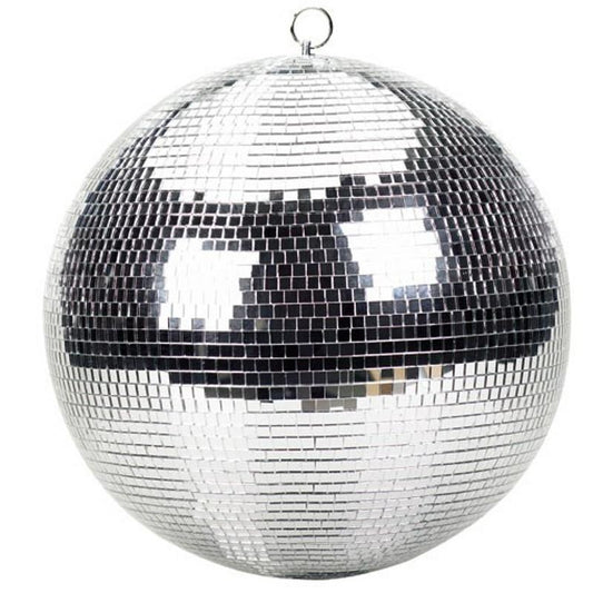 ProX Mirror Disco Ball with Hanging Ring Glass Tile Sphere | 20 in