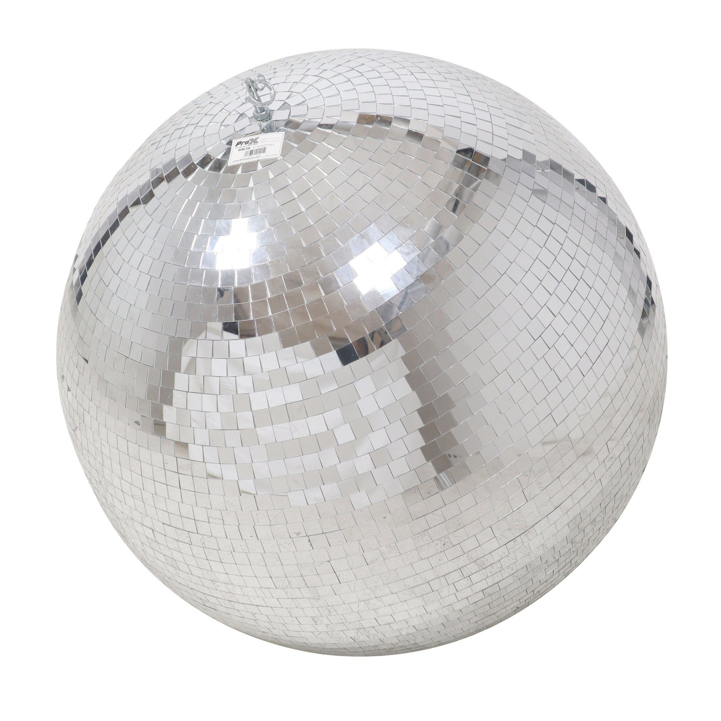 ProX Mirror Disco Ball with Hanging Ring Glass Tile Sphere | 30 in