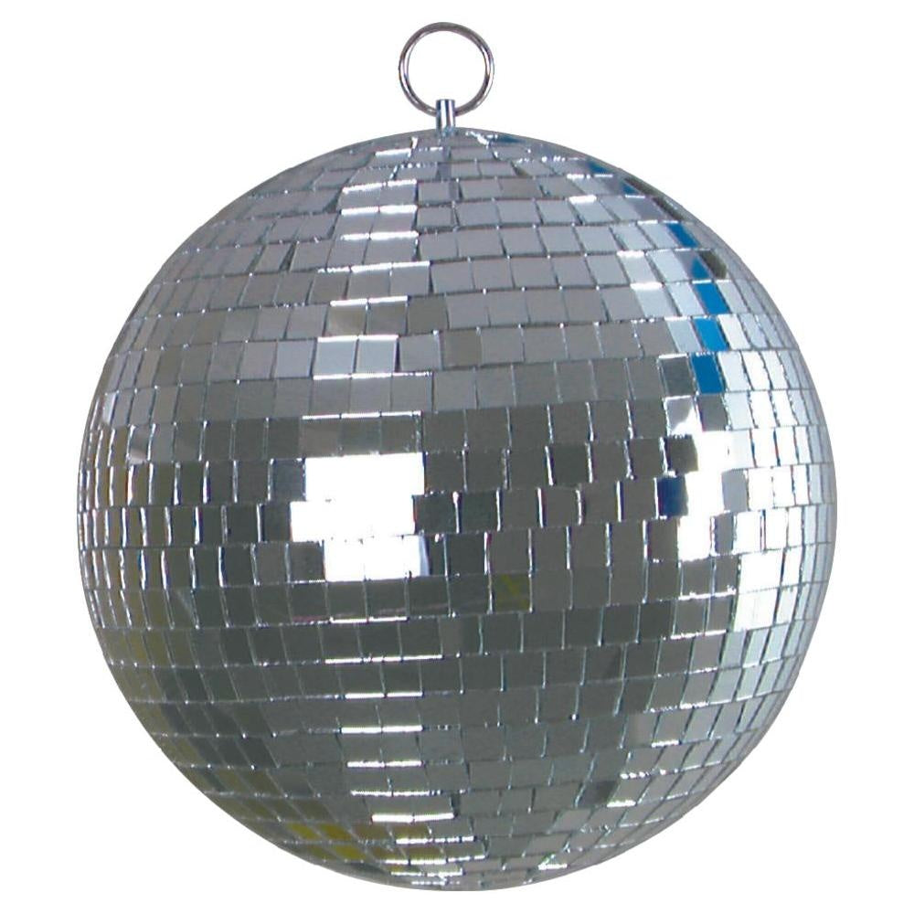 ProX Mirror Disco Ball Glass Tile Reflective Sphere With Hanging Ring | 8 in