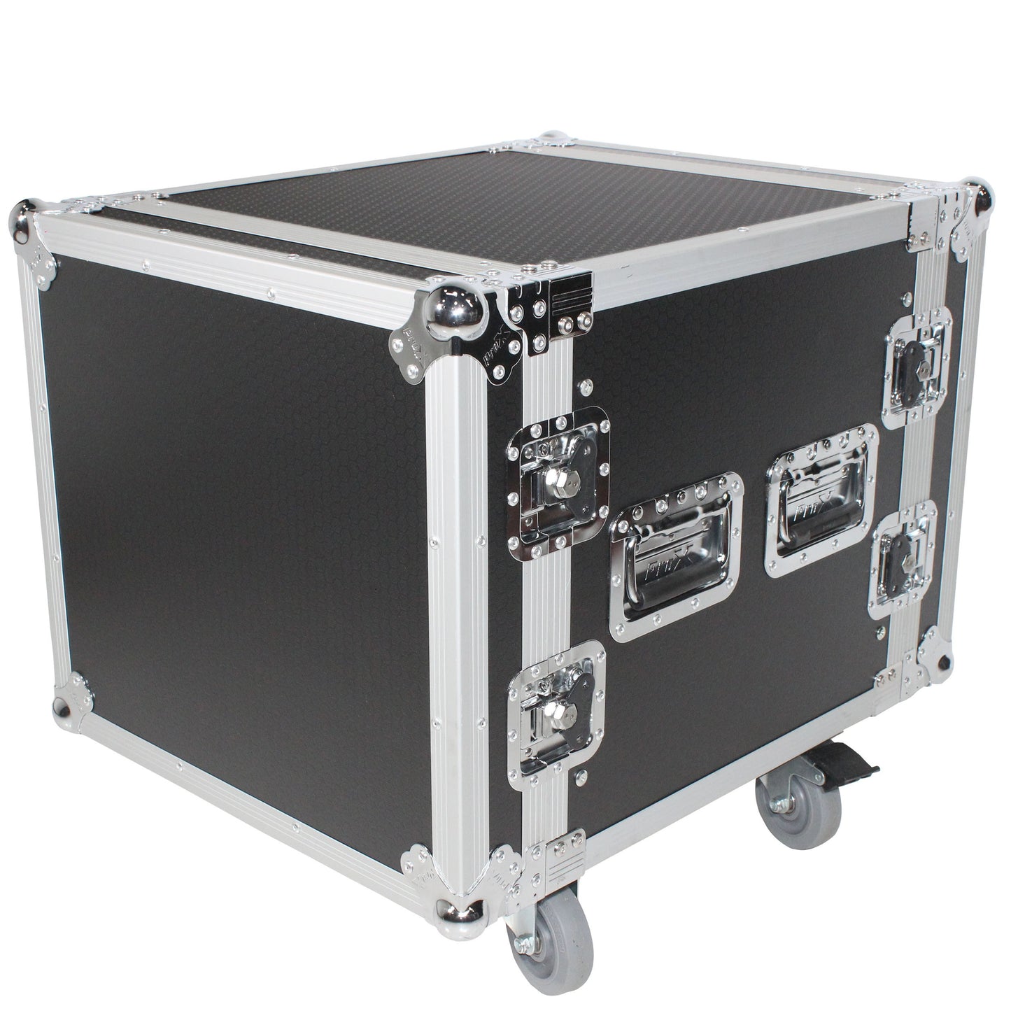 ProX T-10RSP24W 10U Shockproof Amp Rack ATA Flight Case With Casters