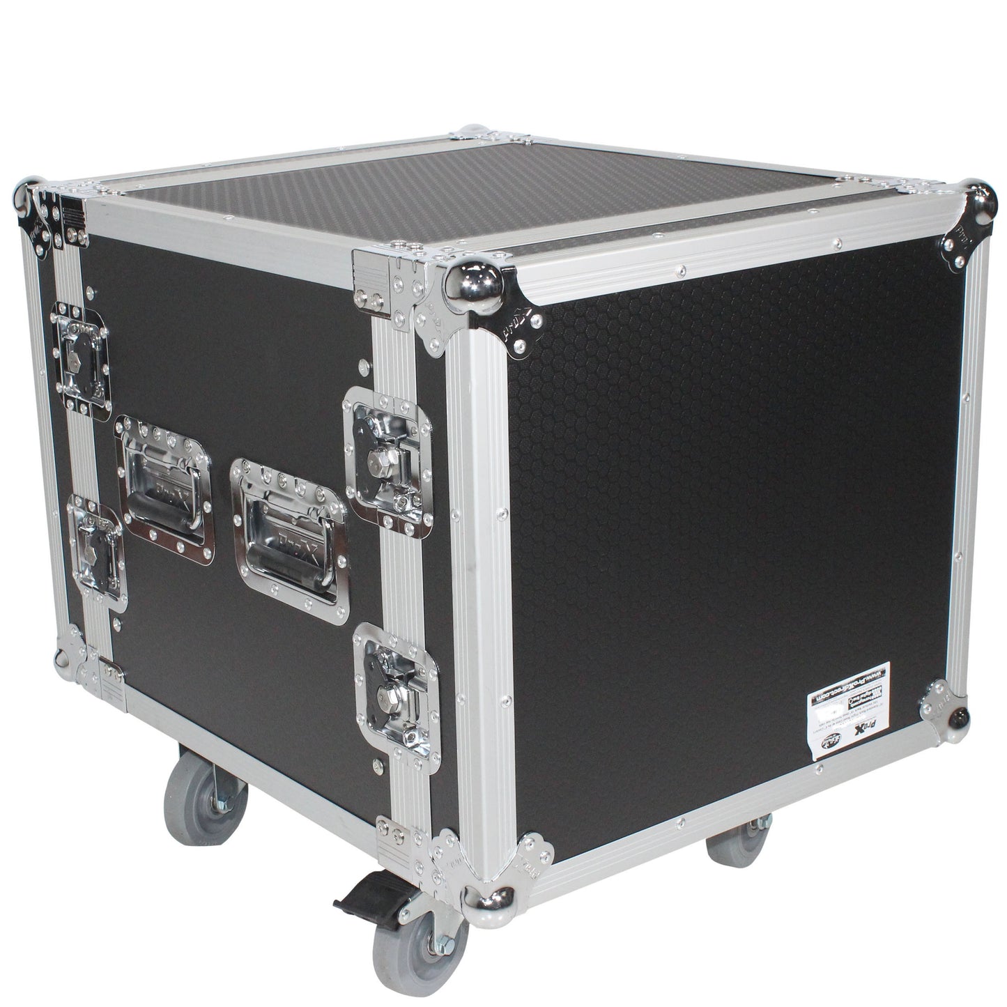 ProX T-10RSP24W 10U Shockproof Amp Rack ATA Flight Case With Casters