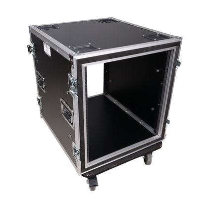 ProX T-12RSP24W 12U Shockproof Amp Rack ATA Flight Case With Casters