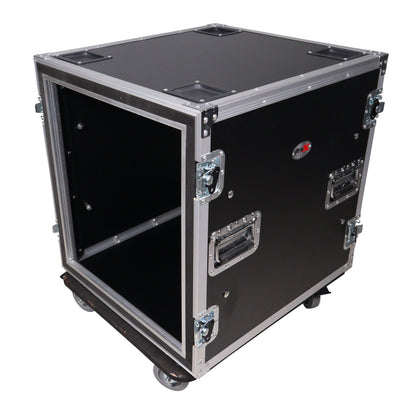 ProX T-12RSP24W 12U Shockproof Amp Rack ATA Flight Case With Casters