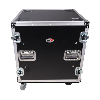 ProX T-12RSP24W 12U Shockproof Amp Rack ATA Flight Case With Casters
