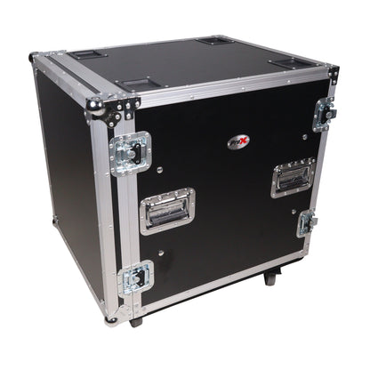 ProX T-12RSP24W 12U Shockproof Amp Rack ATA Flight Case With Casters