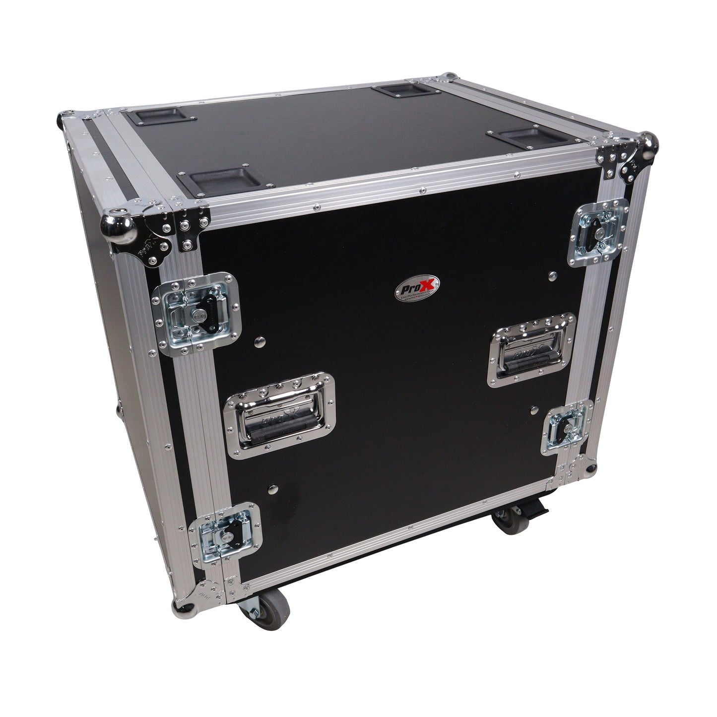 ProX T-12RSP24W 12U Shockproof Amp Rack ATA Flight Case With Casters