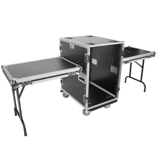 ProX T-16RSS24WDST 16U Rack ATA Flight Case With Side Tables