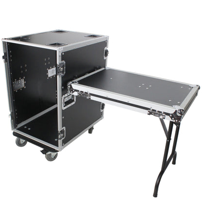 ProX T-16RSS24WDST 16U Rack ATA Flight Case With Side Tables