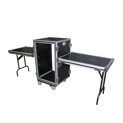 ProX T-18RSPWDST 18U Vertical Shockproof Amp Rack Case With Casters