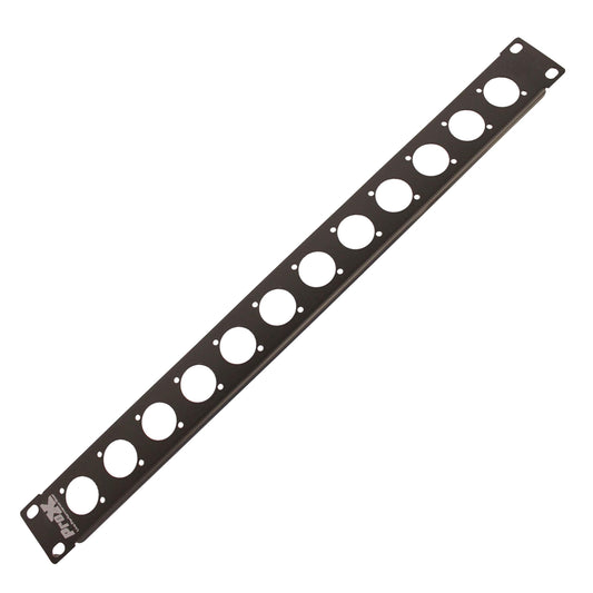 ProX T-1U12XLR 1U Steel Rack Panel Punched for 12 Connectors